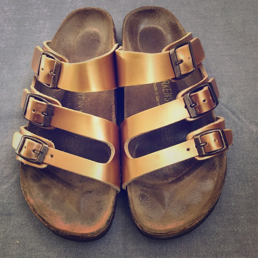 Copper Birkenstock Florida Sandals